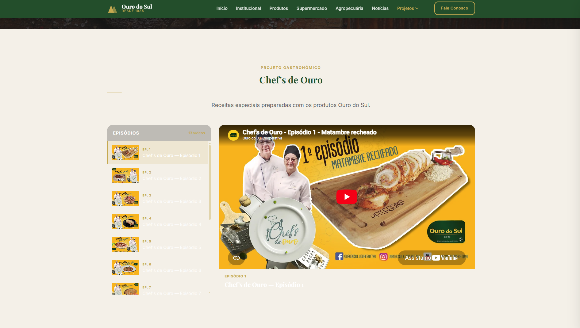 Ouro do Sul — Chefs de Ouro