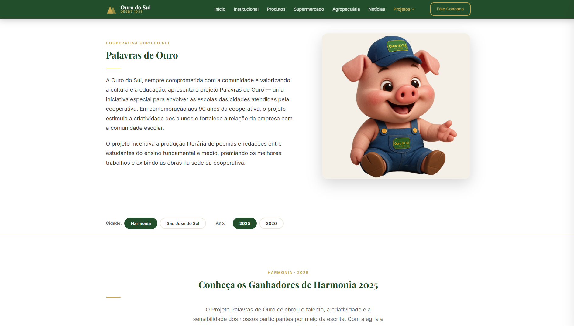 Ouro do Sul — Palavras de Ouro